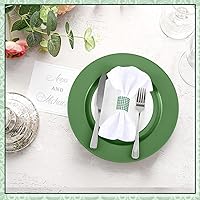 Vista 74 de Tanlade 50 Pcs 13 Inch Charger Plates Bulk Round Wedding Chargers Plastic Dinner Plates for Table Setting Wedding Party Decoration (Gold)