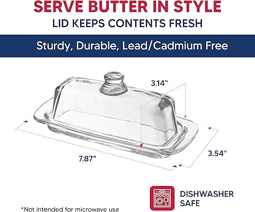 Miniatura 9 de HIC Kitchen Mantequillera con tapa, porcelana fina