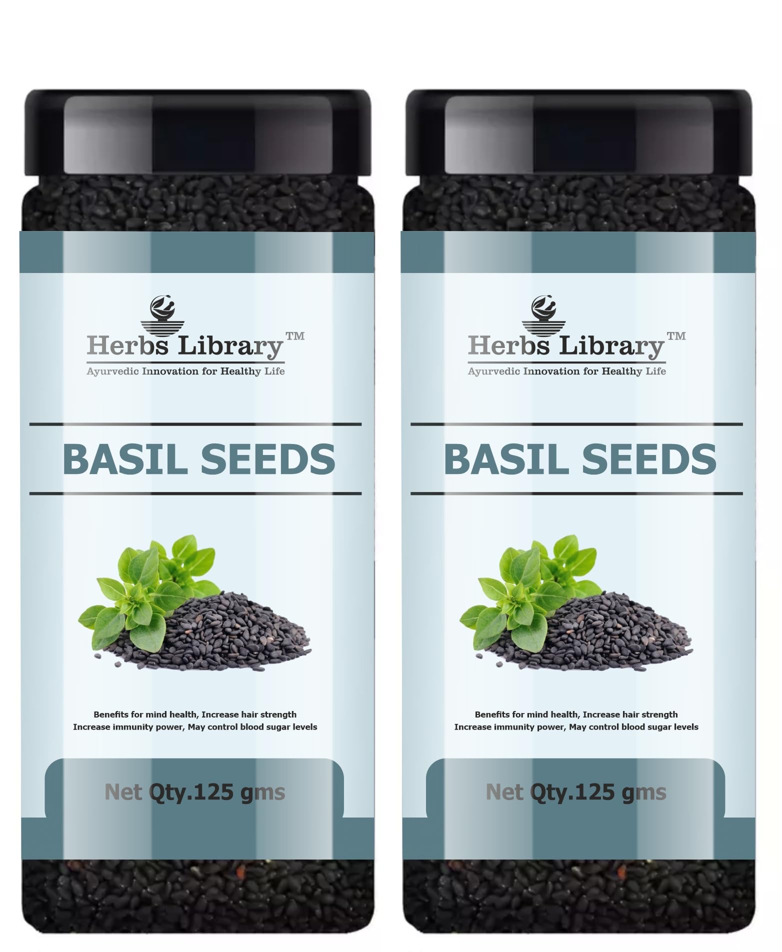 Herbs Library Fresh and Natural Basil Seeds (Pack of 2, Eaach 125 gram)|Reduce Body Heat Tukmaria Seeds for Weight Management High in Fibre, For Enhance Skin and Hair Health Immunity Booster|-picture-11