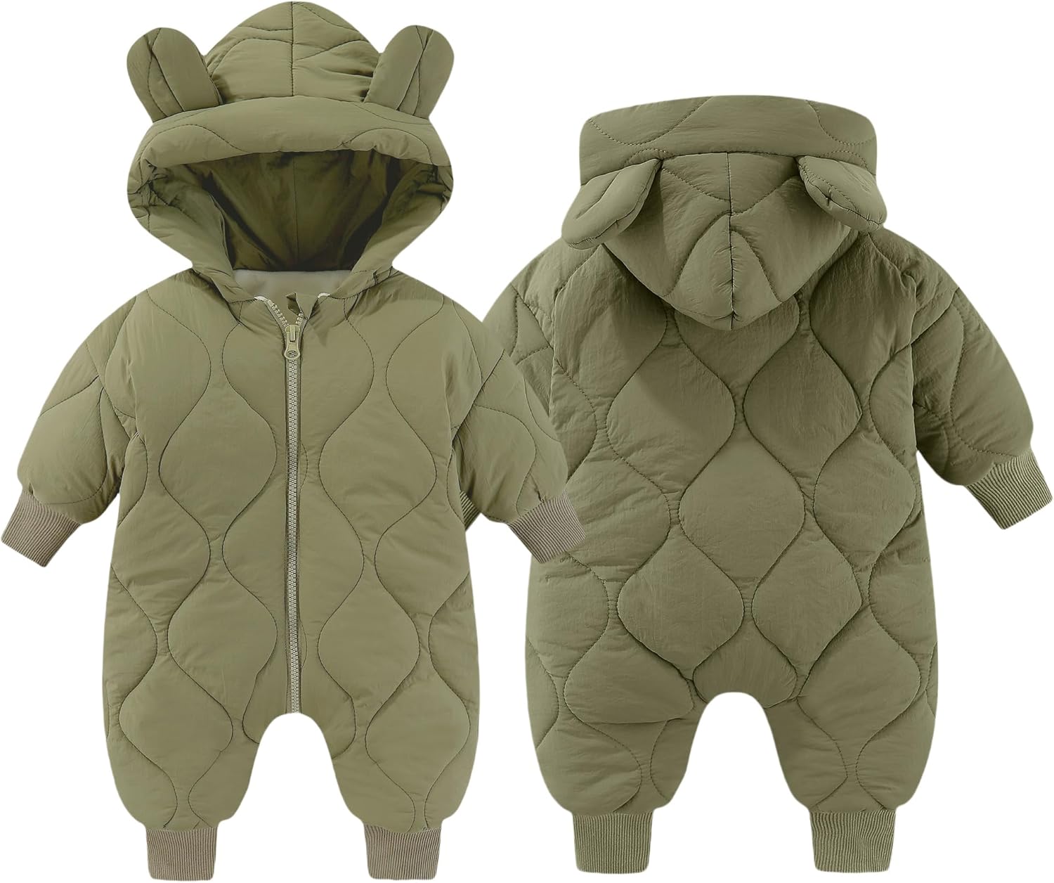 Happy Cherry Pasgeboren dikke ritssluiting romperpak baby winter