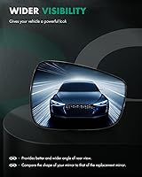 Vista 3 de SCITOO Espejo retrovisor lateral derecho del pasajero, ajustable para HYUNDAI ELANTRA 2011-2016 SIN CALEFACCIÓN, vidrio de repuesto para espejo