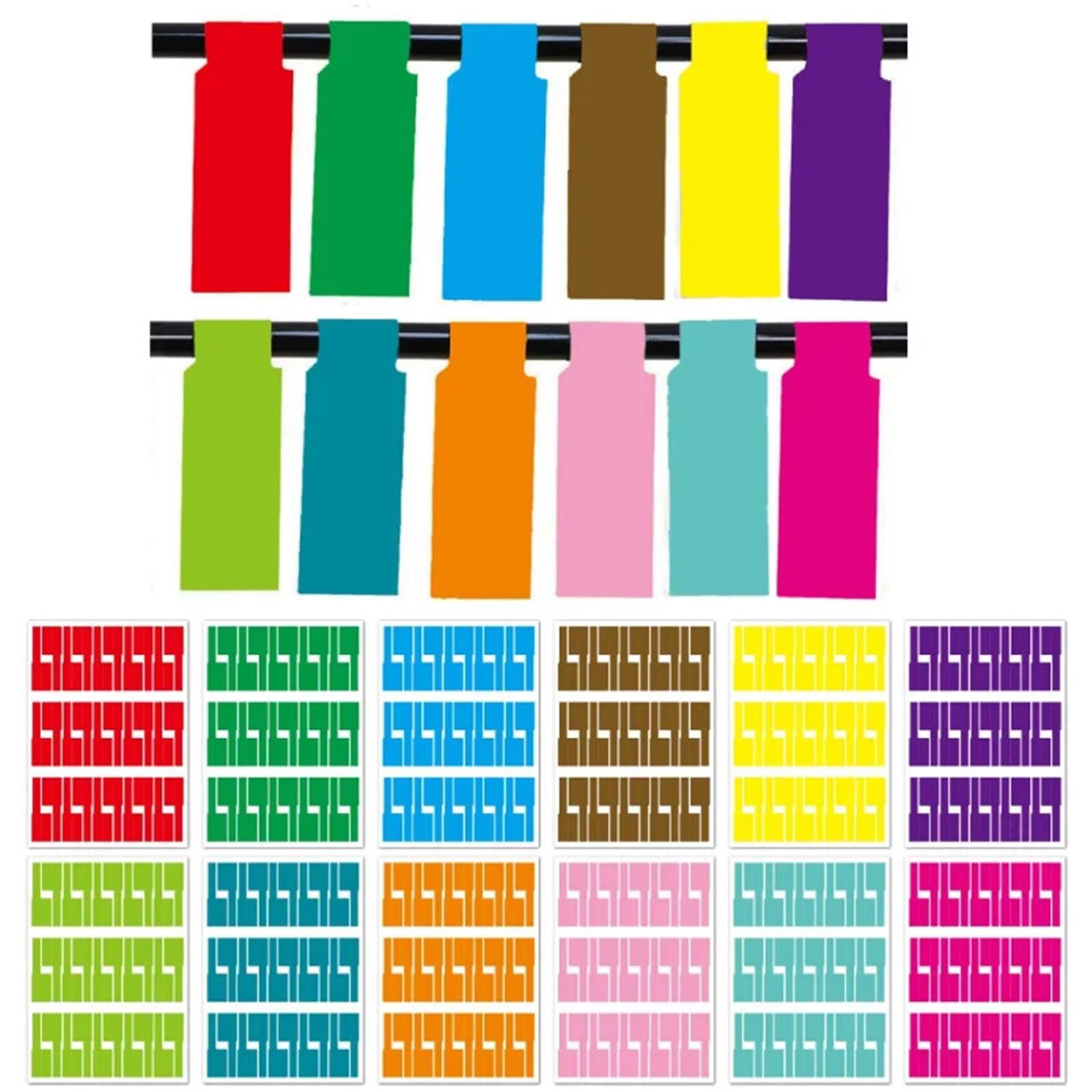 Lot de 150 étiquettes en forme de P pour fil de câble, marque-page, agenda, papeterie