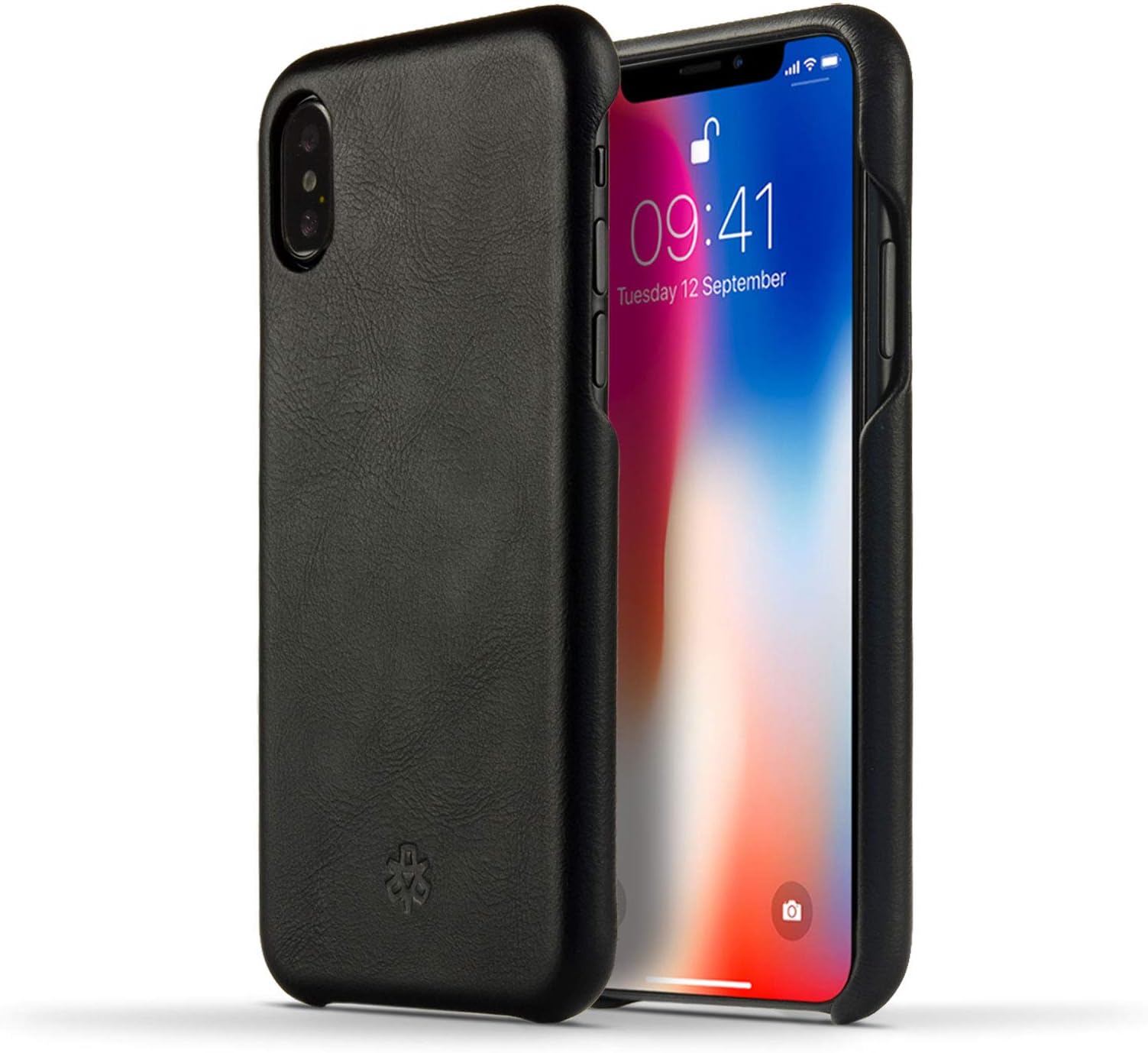 Leather iPhone XR Case - Genuine Leather Back Cover - Black