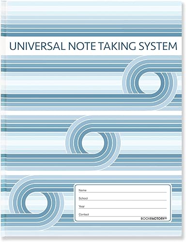 Miniatura 28 de BookFactory Sistema universal de toma de notas (notas Cornell) / hojas para carpetas de 3 anillos – 100 hojas, 8 1/2 x 11 pulgadas – Formato