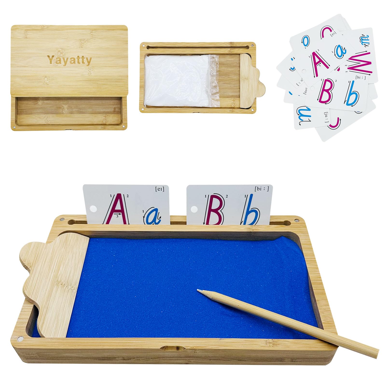 Montessori Sandtisch Aus Holz - Lernspielzeug Zum Schreiben Von Buchstaben Und Zahlen