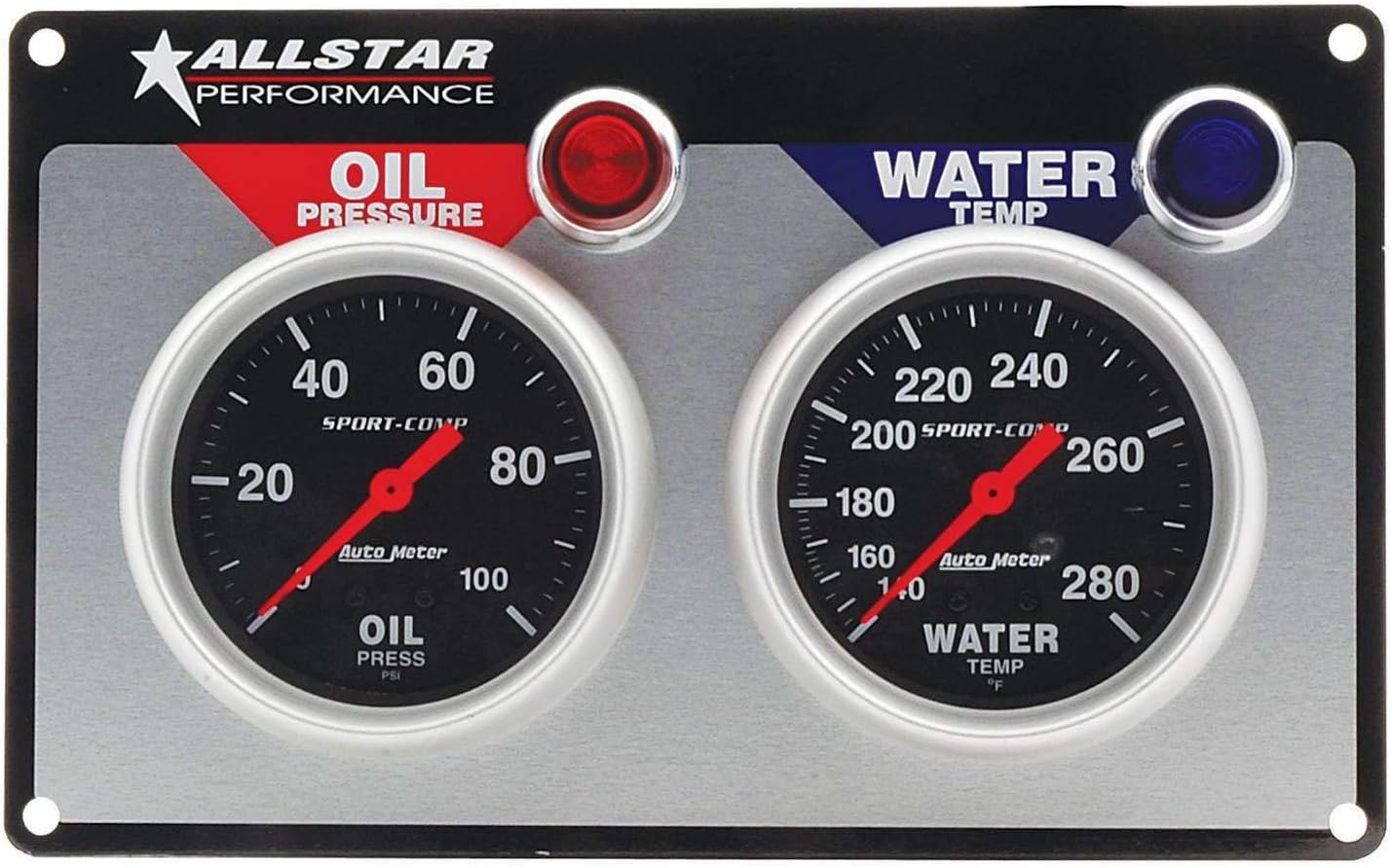 Allstar Performance ALL80110 Auto Meter Sport Comp 2-Gauge Panel Kit,OP/WT