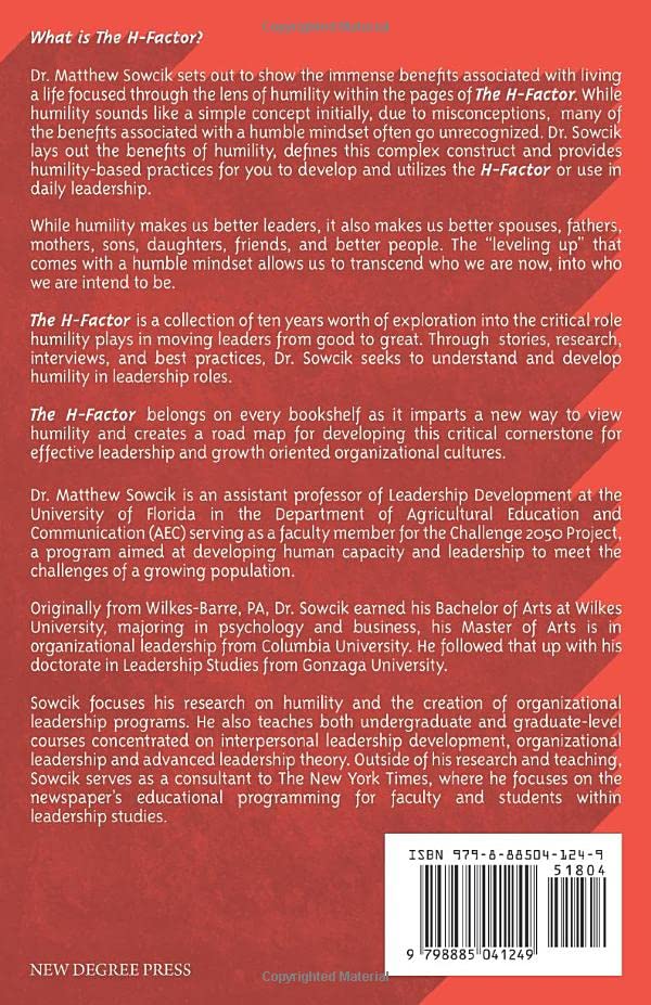 Vista 2 de The H-Factor The Intersection Between Humility and Great Leadership