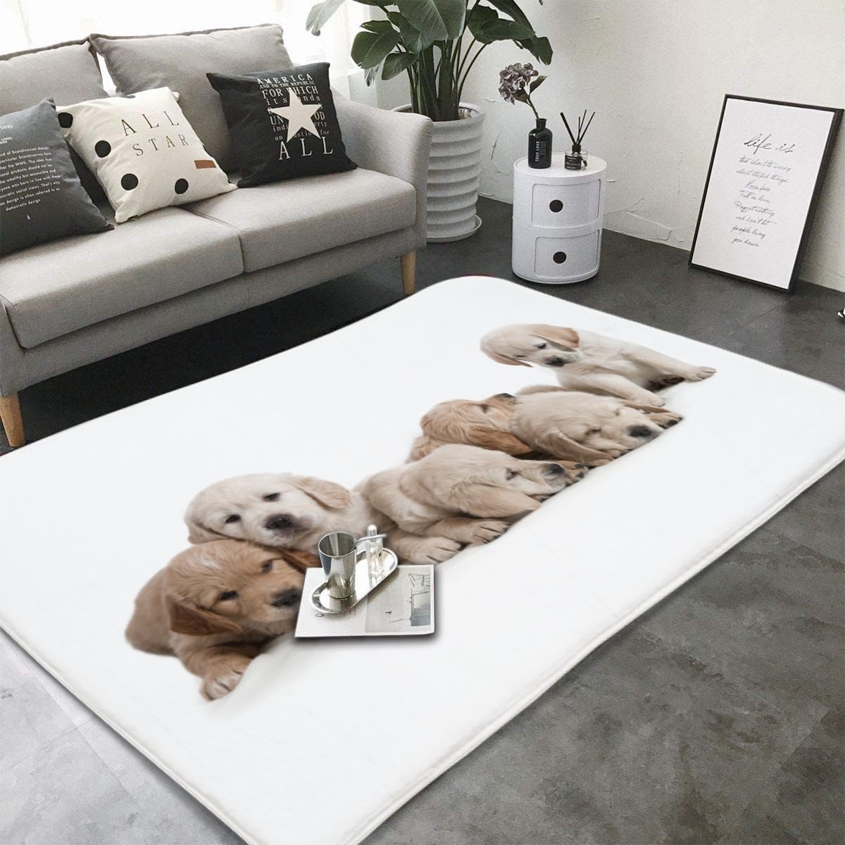 Amazon｜カーペット ゴールデンレトリバー かわいい いぬ 犬