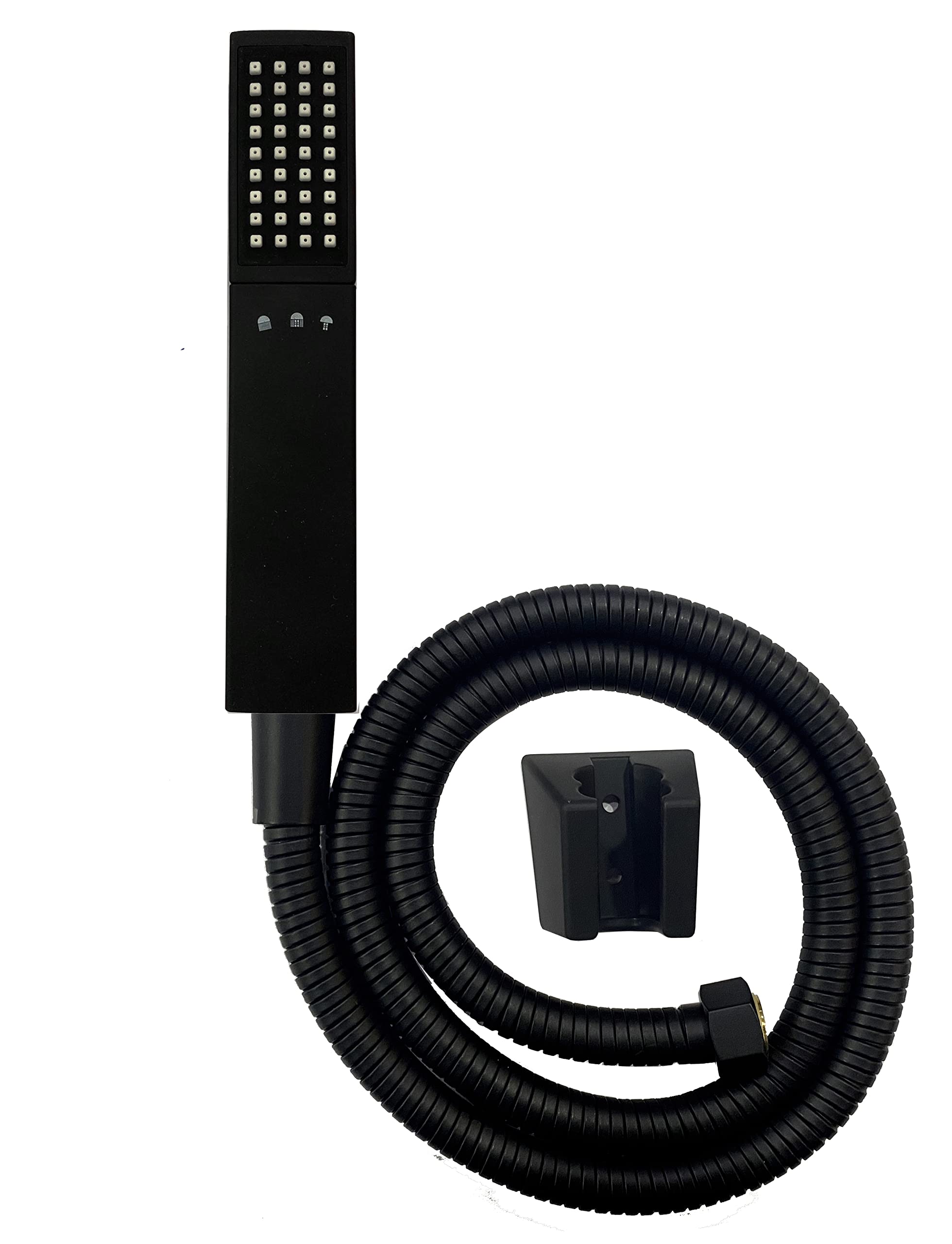 Aquieen 3 Function Hand Shower Black with SS 304 Black Shower Tube & Wall Hook (Quadro Black) (B0917XYNWF) Amazon Price History, Amazon Price Tracker