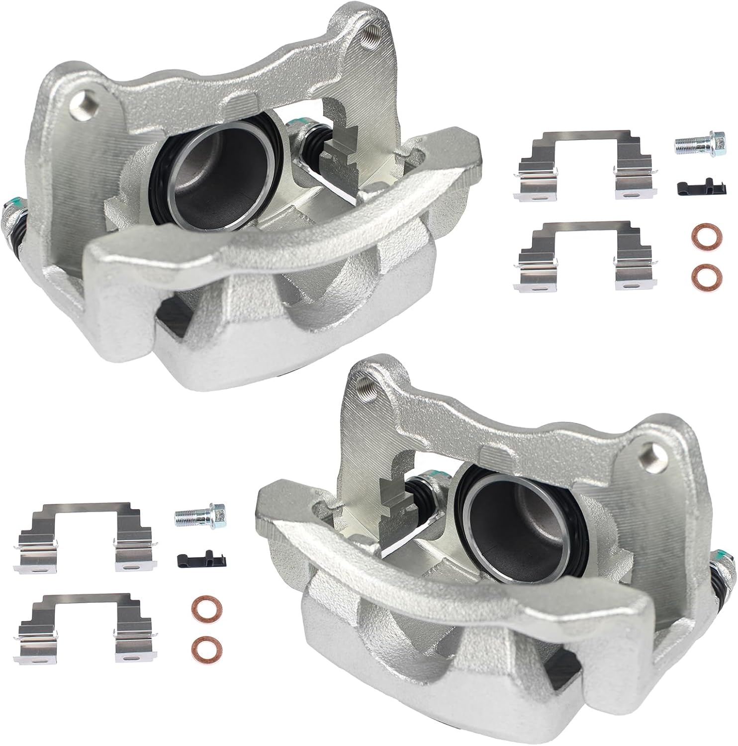 KUSATEC 19B2698 19B2699 Front Disc Brake Caliper with Bracket fit for Toyota Corolla/Matrix, Pontiac Vibe 2003 2004 2005 2006 2007 2008 Both Driver Passenger Side