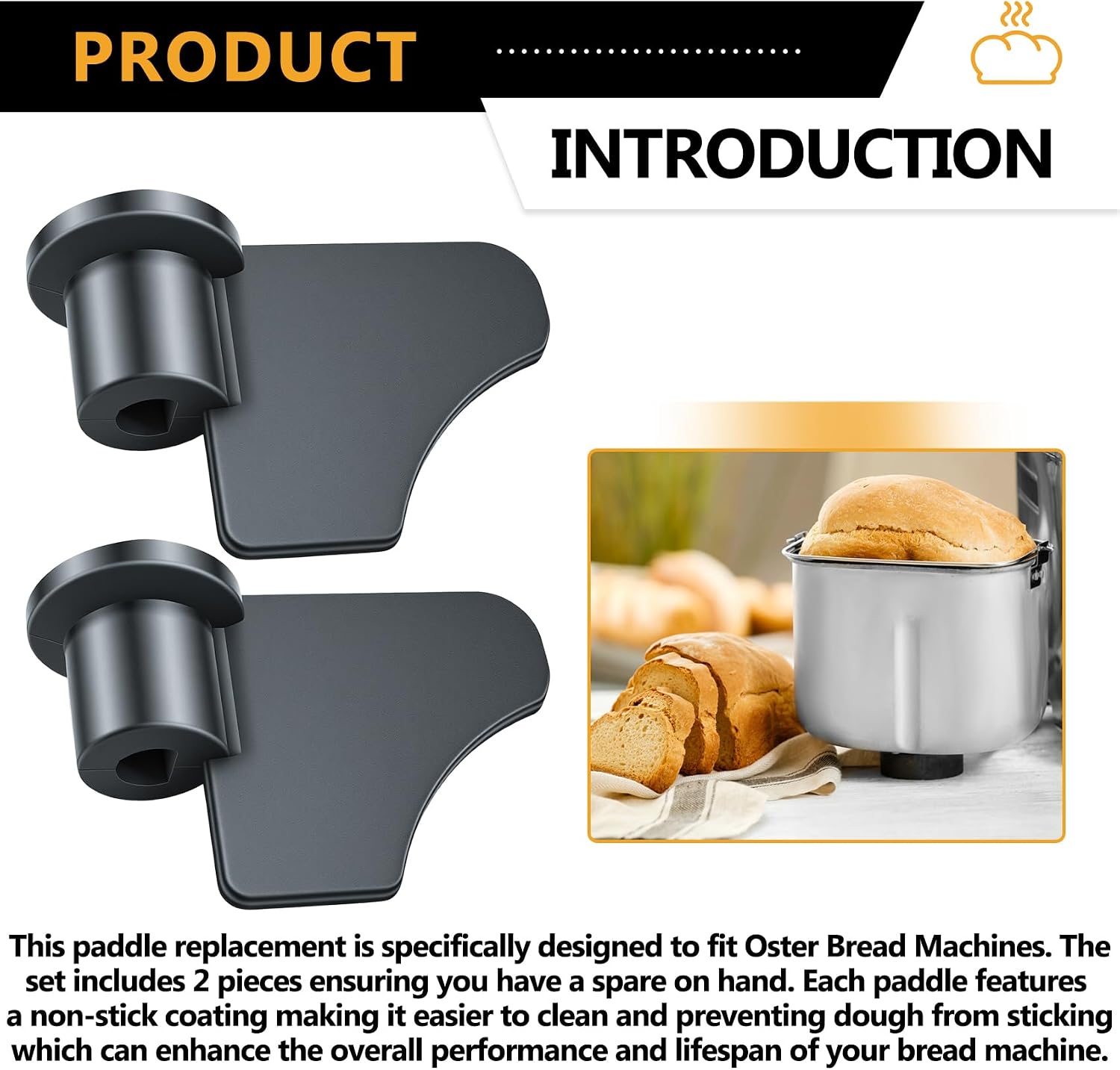 CKSTBRTW20 Bread Machine Kneading Blade Part Fits for Oster Bread Machine