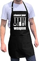 Vista 16 de ApronMen - Funny Apron For Men - BBQ Gifts for Men & Unique Gifts for Fathers - Mens Black Aprons for Grilling Enciende las parrillas