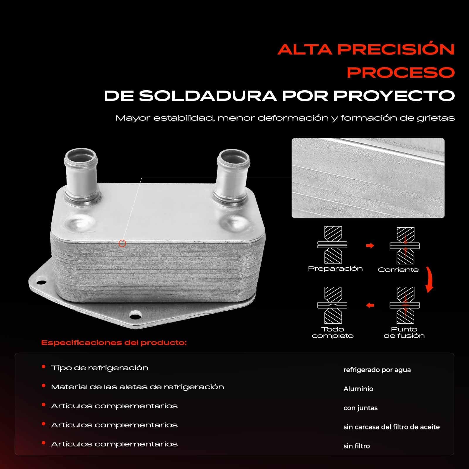 Frankberg Enfriador de aceite de motor 5989070141 | Compatible con: Serie 3 E46, Serie 5 E39, Serie 5 Touring E39, Serie 3 Touring E46