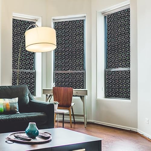 Miniatura 34 de Windimiley Película de privacidad para ventana, película de vidrieras con control de calor UV, esmerilado arco iris, película decorativa de baño
