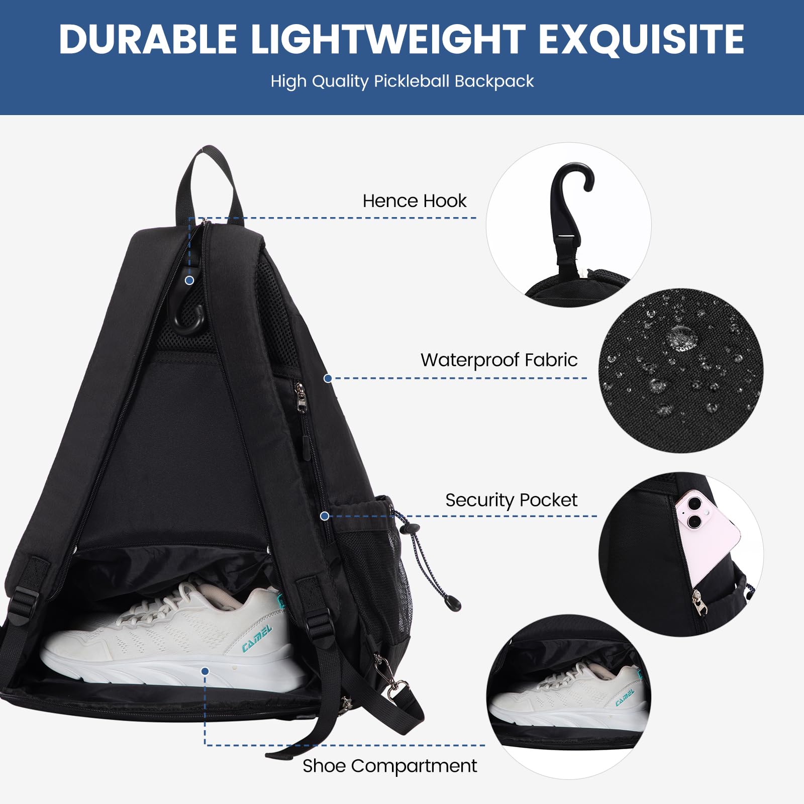バッグ SLING BAG Amazon.com : Sucipi Pickleball Bag - Men's & Women's