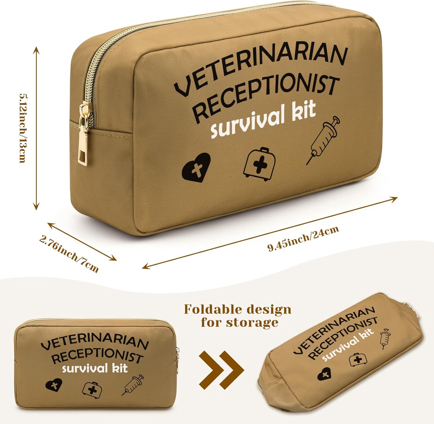 Veterinarian Gifts Makeup Bag Veterinary Technician Gift Appreciation Present for Veterinary Technologists Vet Tech Week Present for Vet Assistant Vet Techs Cosmetic Bag Christmas Birthday - Image 2