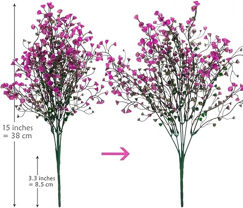 Vista 24 de Cattree - Arbustos artificiales, hierba de plástico, plantas artificiales para boda, interior, exterior, hogar, jardín, terraza, cocina, oficina