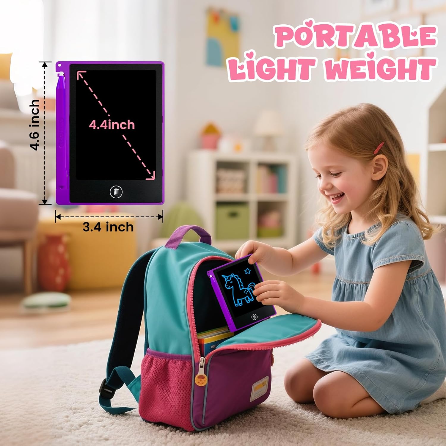 32 Pack 4.4 Inch Mini LCD Writing Tablet for Kids, Erasable and Reusable Toddler Doodle Board, Ideal School or Party Favors Gift for Age 3 Years Old and Above - Image 4