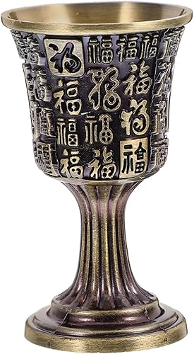 Cáliz de bronce de cáliz de cáliz de altar de diseño vintage Copa de vino para ceremonia Taza de latón hecha a mano para regalo de boda