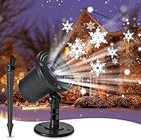 Vista 1 de Proyector de copo de nieve de Navidad para exteriores, luces de copo de nieve, luces de proyección de nieve para interiores para Navidad