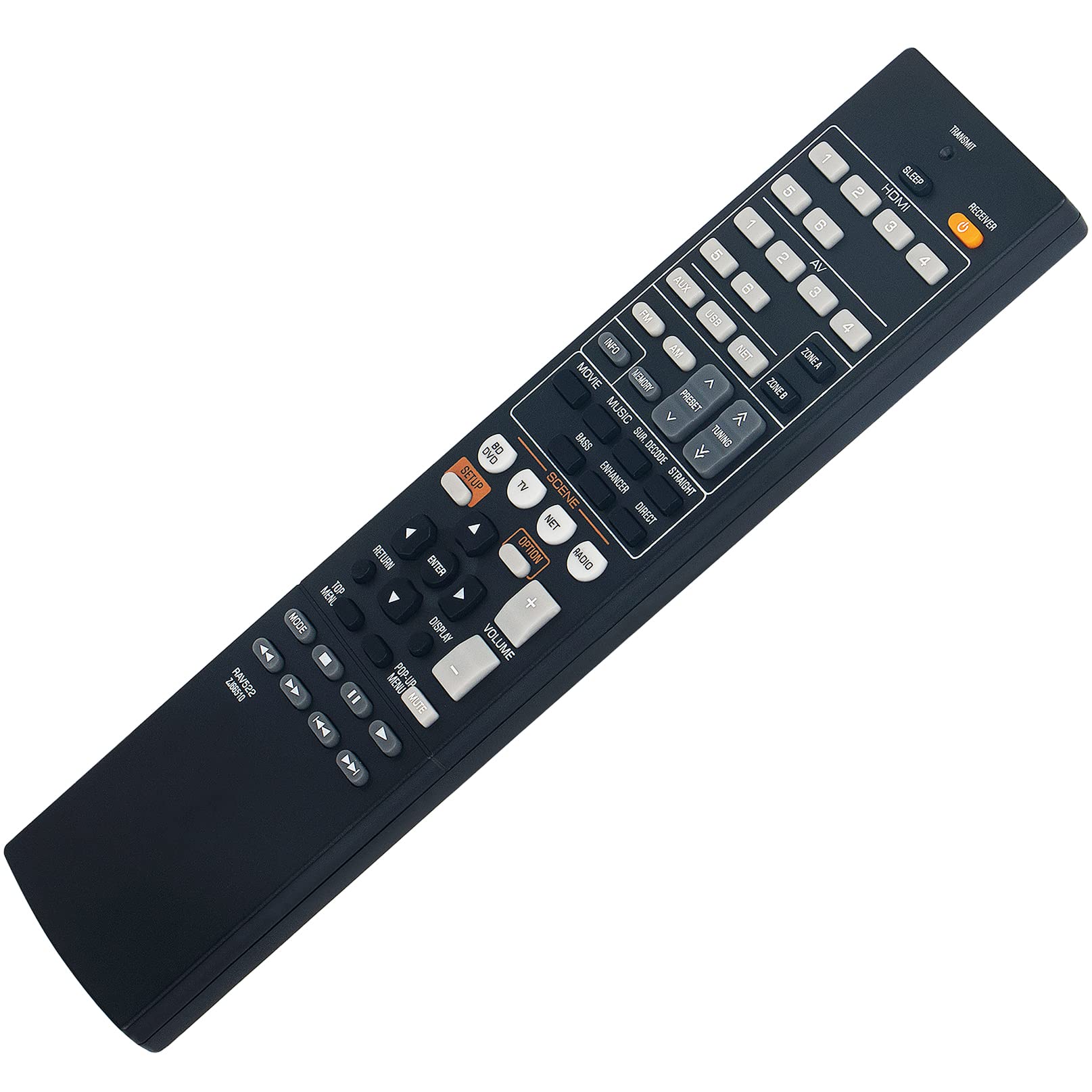 Amazon | RAV522 ZJ66510 交換用リモコン コマンダー ヤマハ AV
