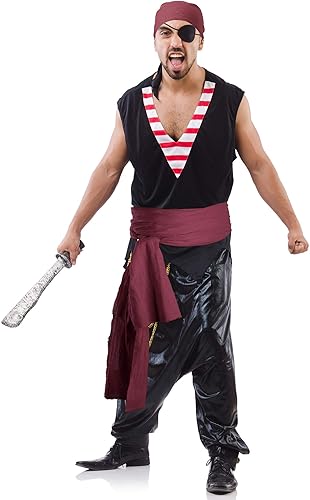 Miniatura 6 de SATINIOR Halloween Pirate Costume Accessories Medieval Costume Bandana Headscarf,Sash Belt for Women and Men