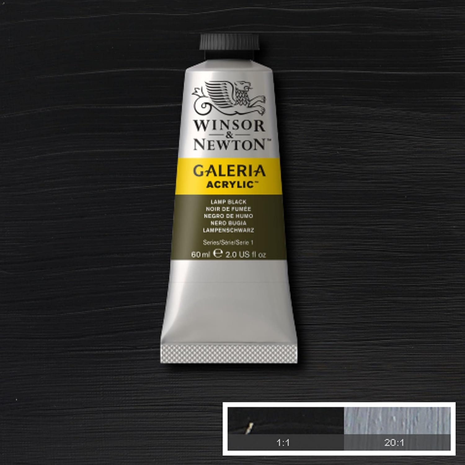 Winsor & Newton Galeria Acrylic Color, 60ml (2-oz) Tube, Lamp Black