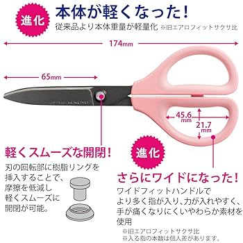 透明プラスチックハンドルのはさみ コクヨ 高級ハサミ [HASA] (紙・工作用) HASA-003 通販
