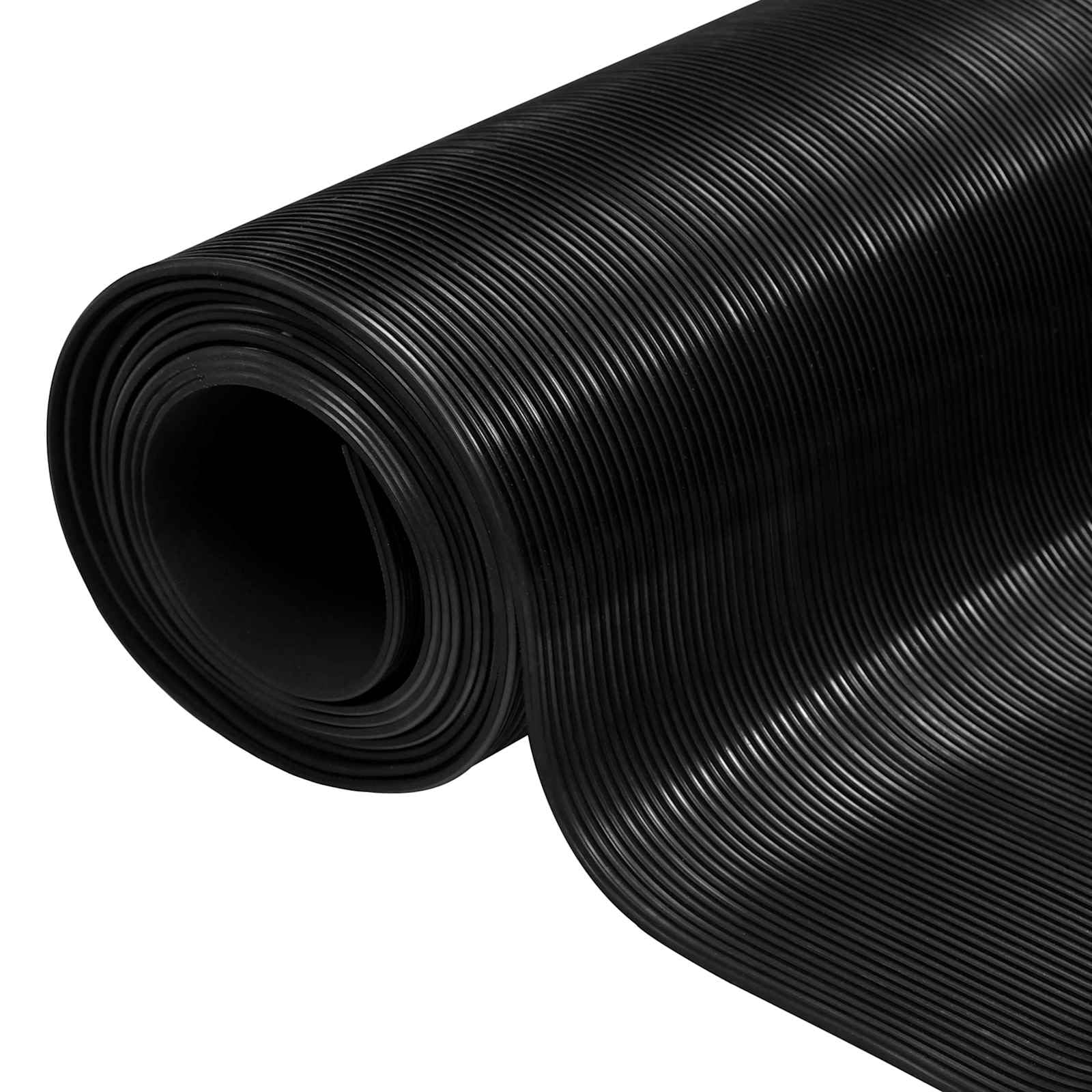 Gummi Außenfußmatte 1,5 x 2 m, 3 mm dick, robuste Bodenmatte für Terrasse, Garten und Kofferraum, leicht zu reinigen, schwarz