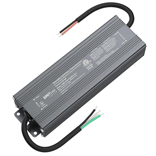 Emitever Controlador LED regulable Triac de 200 W, fuente de alimentación, transformador de CA de 120 V a CC 24 V, compatible con atenuadores Lutron