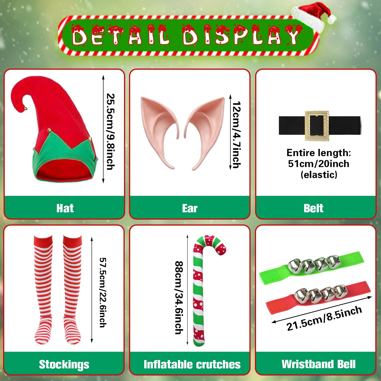 Crittygo Christmas Elf Costume, Santa's Helpers Costume Set, Christmas Elf Outfit for Women Xmas Festive Fancy Dress - Image 2