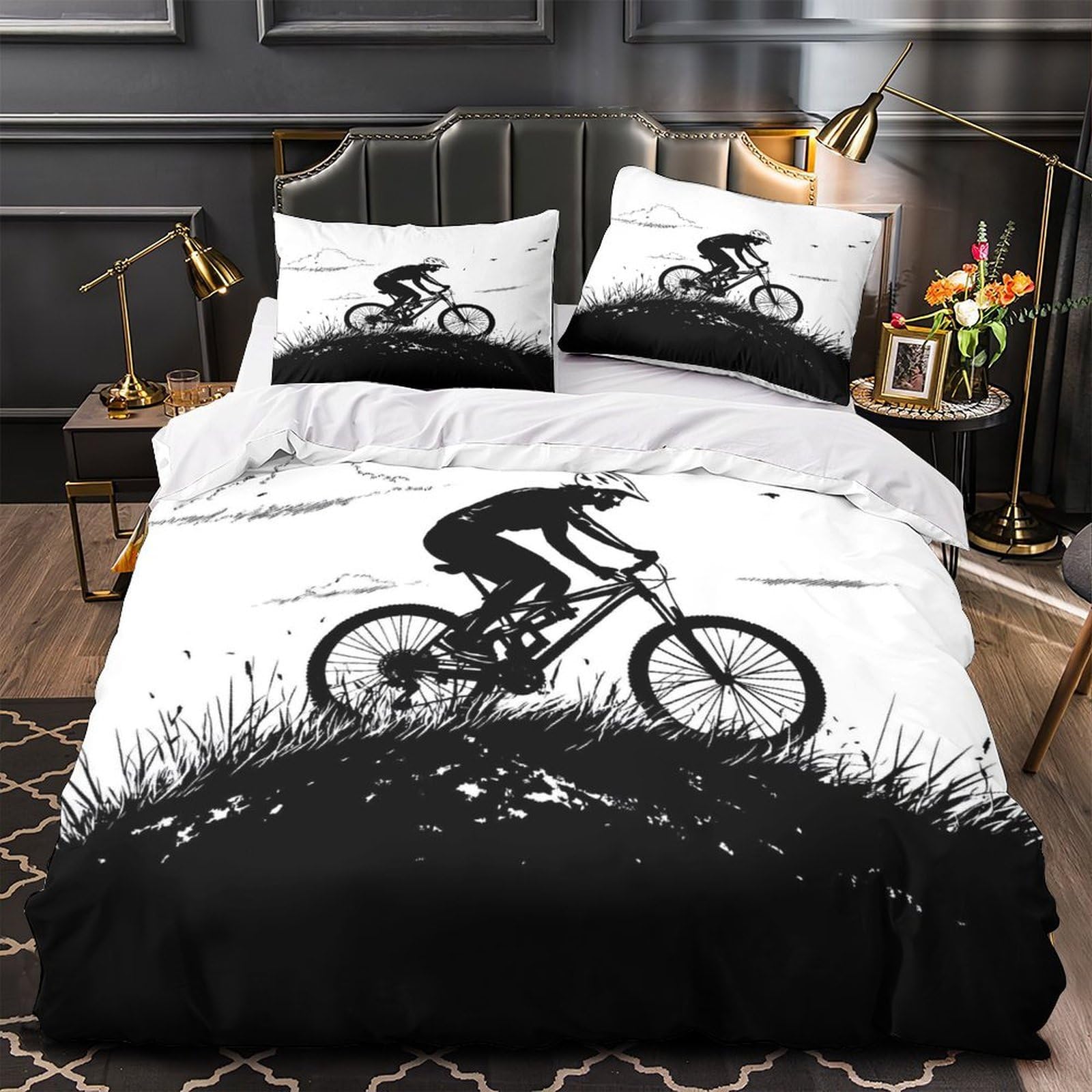 Housse de couette VTT aventure pour chambre d'enfant et ado passionné de cyclisme