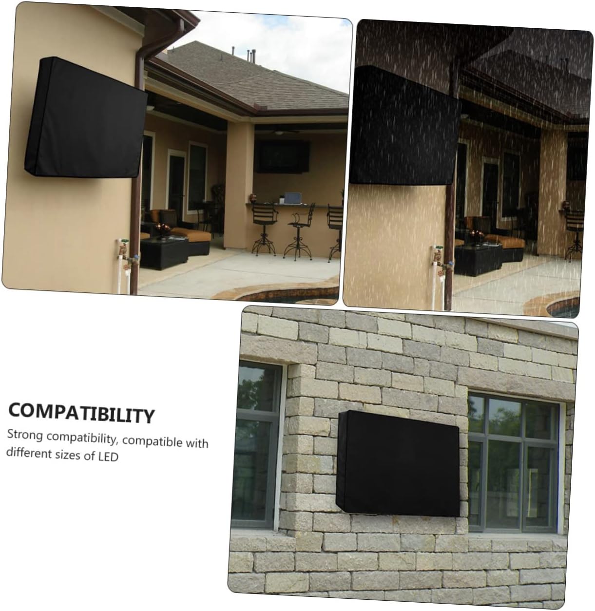 NUOBESTY Outdoor Tv Cover Protector Full Bottom Coverage Soft Screen Protector for Led Lcd Displays Convenient for Outdoor Use and Lightweight Design