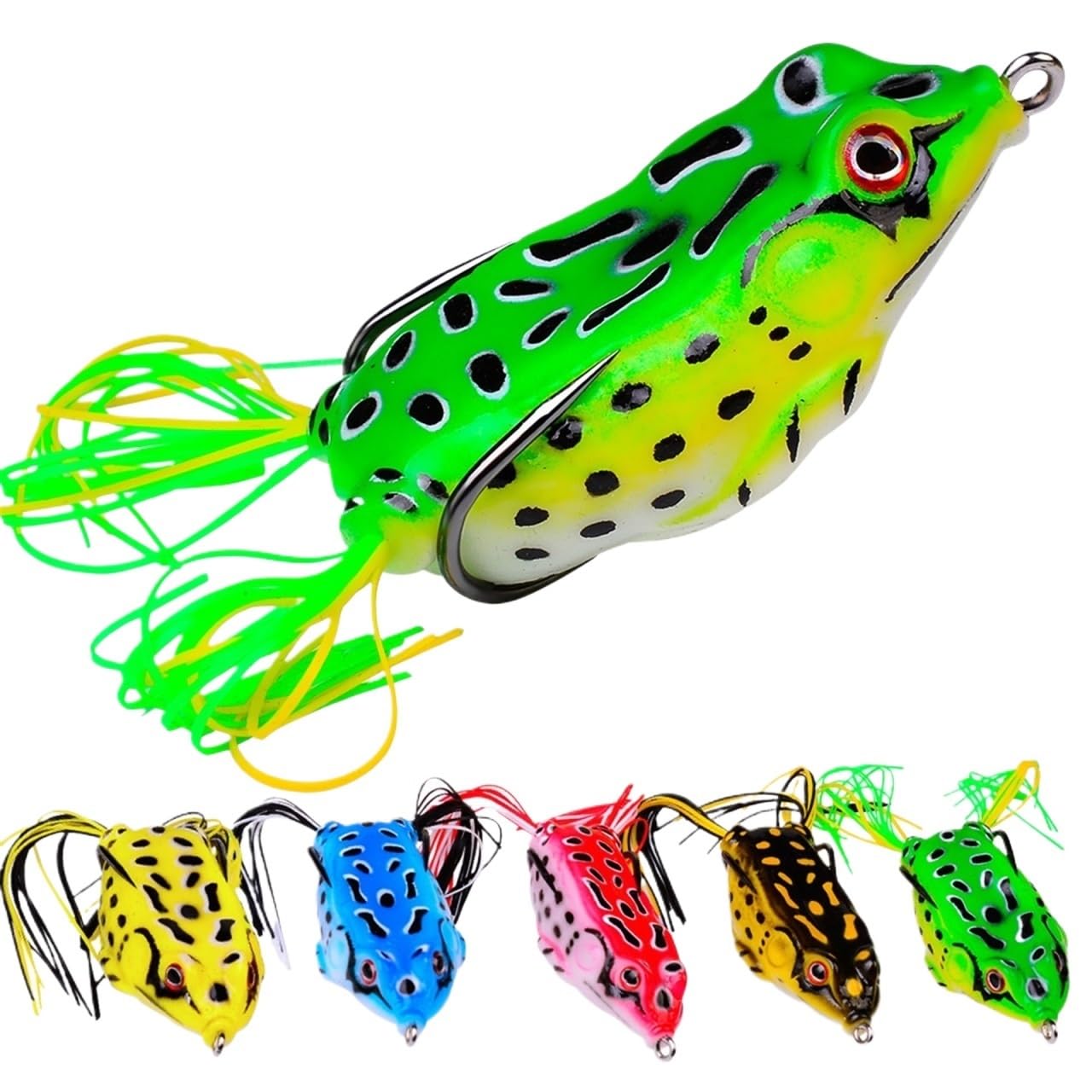 Esche da Pesca Thunder Frog Layer Cake Bait Durevole Catfish Tackle Luya Bionic Bait Esca in Silicone Attrezzo da Pesca Prodotto Attrezzatura da Pesca Esche(Five-Grid,17.5G)