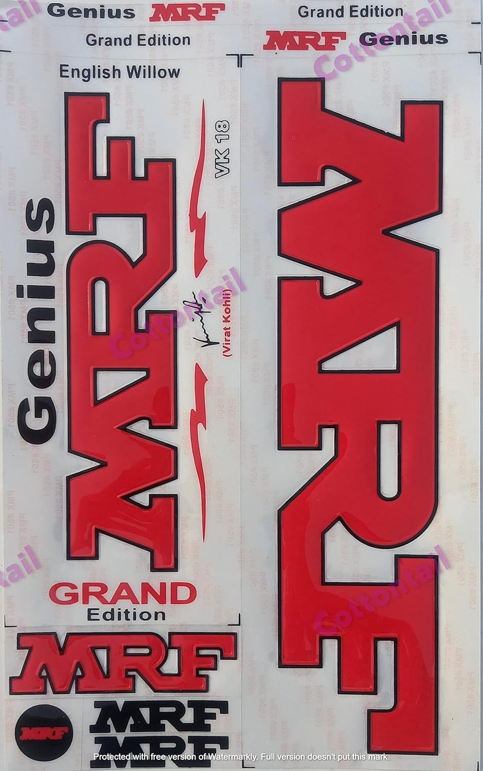 MRF Cricket Bat Waterproof Sticker, Stickers (B0D92P5ZS5) Amazon Price History, Amazon Price Tracker