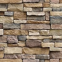 Algopix Similar Product 12 - Vimoon Stone Wallpaper PVC 3D Effect