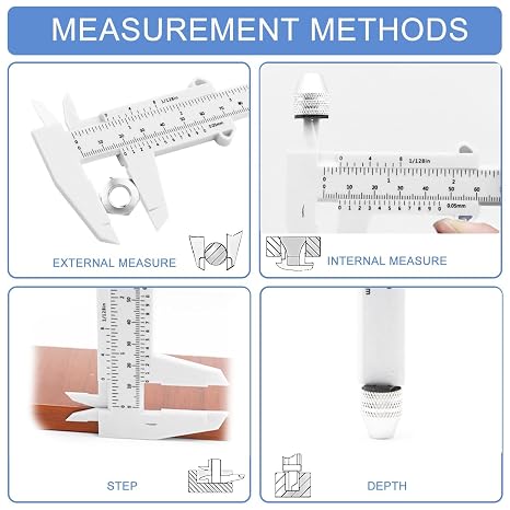 150mm Vernier Calliper Gauge, Plastic Calipers Measuring Tool 1pc