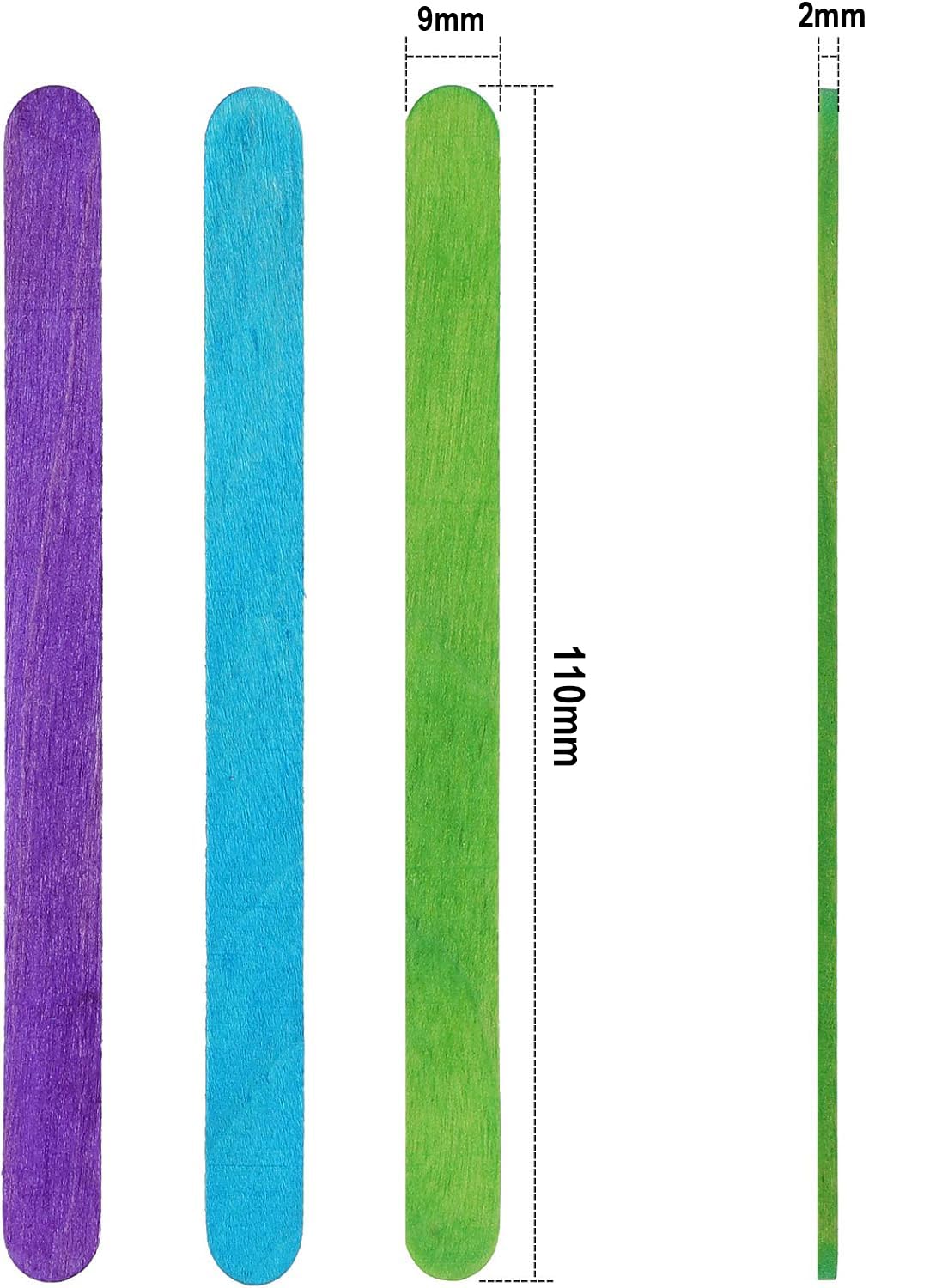 Lot de 400 bâtonnets de glace en bois, spatules en bois – Utilisation polyvalente pour le bricolage, l'artisanat (114 mm/64 mm Lot de 400 bâtonnets de glace en bois, spatules en bois – Utilisation polyvalente pour le bricolage, l'artisanat (114 mm/64 mm