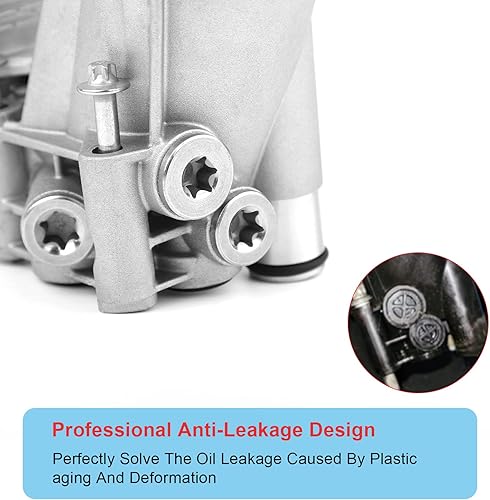 Miniatura 4 de 926-876 926-959 - Enfriador de aceite de motor de aluminio y adaptador de carcasa de filtro de aceite, compatible con Chrysler 200 300 2011-2016,