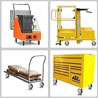 Vista 56 de Caster Wheels 8 inch Heavy Duty Casters, Industrial Casters with Polyurethane Wheel and Precision Ball Bearing-1200 Lbs Per Casters-Widely Used in