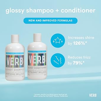VERB Glossy Conditioner Conditions, Detangles + Adds High Shine for Thick to Coarse Hair Vegan, No Parabens or Harmful Sulfates