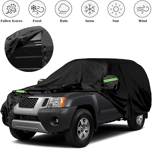 Miniatura 8 de Fundas impermeables para automóvil de repuesto para Nissan Xterra 19992015, 6 capas para todo tipo de clima, ajuste personalizado, con puerta con
