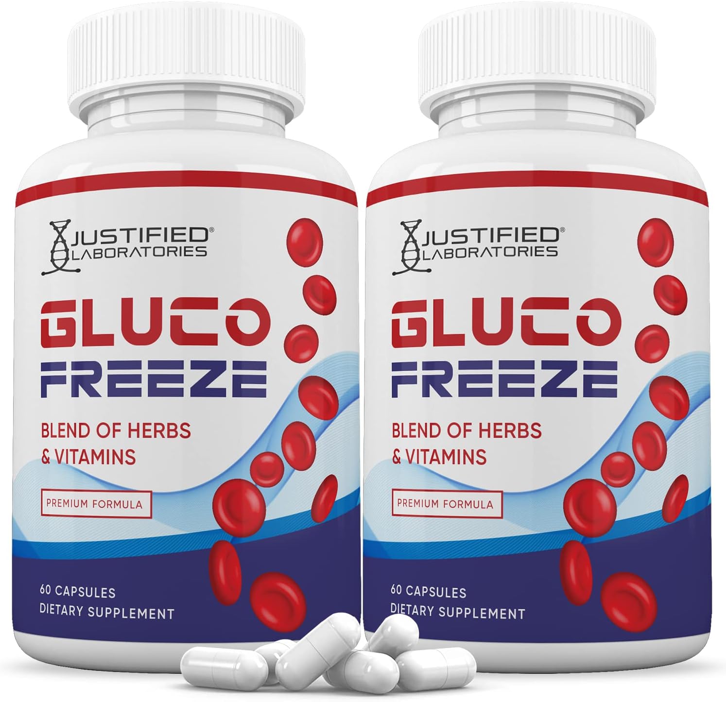 Justified Laboratories (2 Pack) Glucofreeze Premium Formula 688MG 120 Capsules