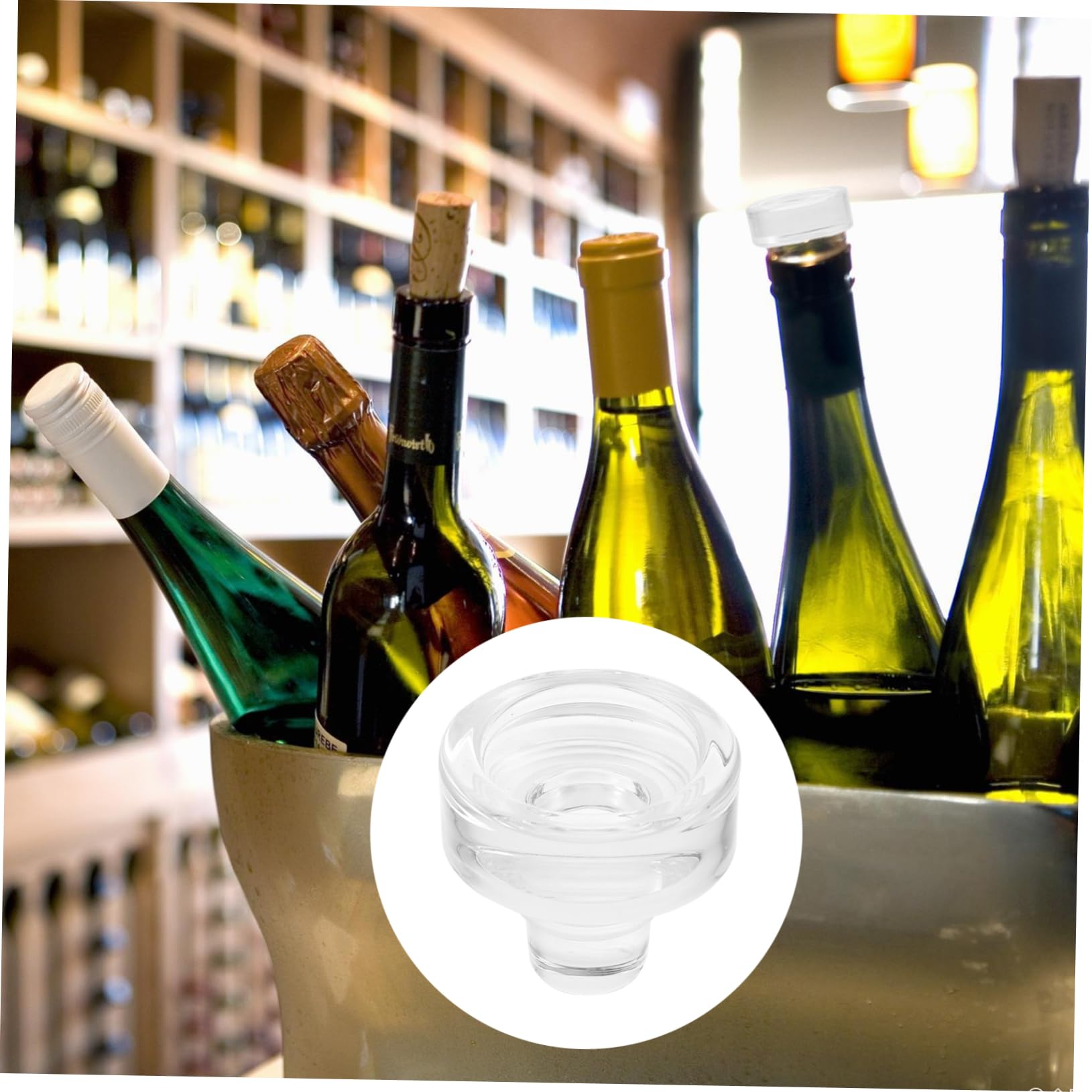 BESTonZON 10 Pièces Boissons en Liège Boissons Bouchon À Champagne Bouchons en Verre Bouchon De Vin Bouchon De De Vin Bouchons pour Bouteilles Joint De Bouchon en Verre Couvercle
