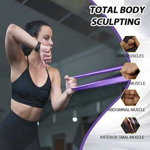 Miniatura 3 de LEEKEY Resistance Bands, Exercise Bands with Handles,Pull Up Assist Bands - Band Set with Door Anchor - Bands for Working Out,Band for Men and Women