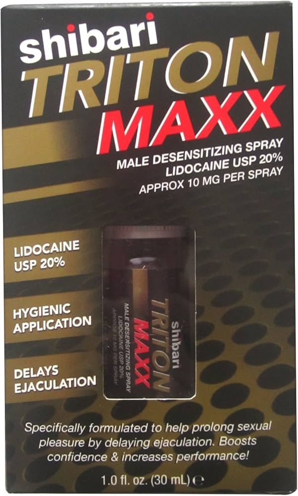 Amazon.com: Shibari Triton MAXX, Improved Formula; Male Desensitizing Spray with Lidocaine USP 20%, Strongest Lidocaine Concentration on the Market, Spray Bottle, 30 ml / 1.00 fl Oz., 192 Sprays