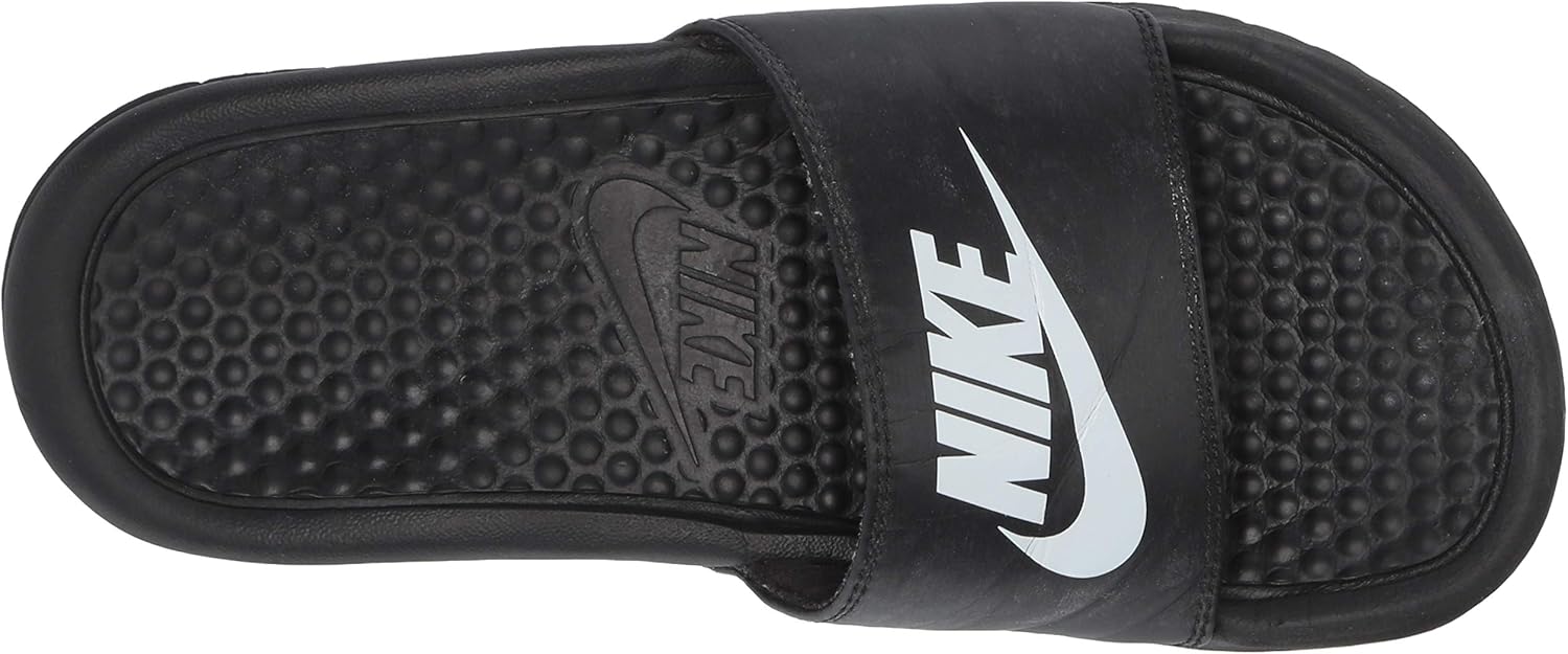 NIKE Men's Benassi Just Do It Sandal, black/black, 11 D US