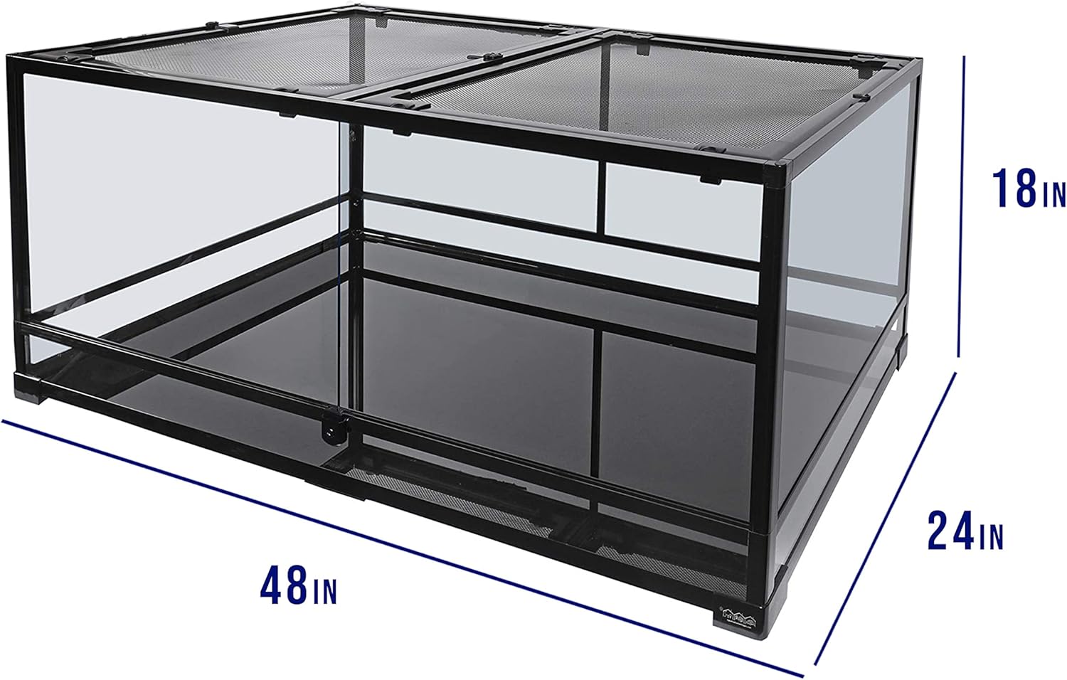 Carolina Custom Cages, 48Lx24Wx18H Extra-Long Deep Terrarium; Easy Assembly