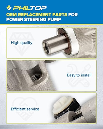 Miniatura 5 de Bomba de dirección asistida 21-5445 compatible con 300 2005-2010 5.7L, Challenger 2009-2010 5.7L, Charger 2006-2010 5.7L, Magnum 2005-2008 5.7L,
