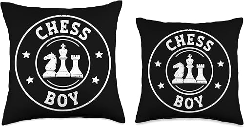 Miniatura 3 de Chess Retro Vintage Board Game Boy Throw Pillow